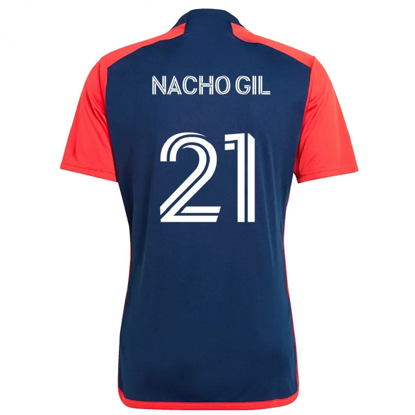 Danxen Kinder Nacho Gil #21 Blau Rot Heimtrikot Trikot 2024/25 T-Shirt Schweiz