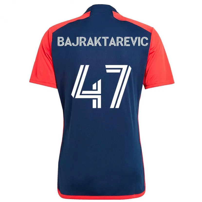 Danxen Kinder Esmir Bajraktarević #47 Blau Rot Heimtrikot Trikot 2024/25 T-Shirt Schweiz