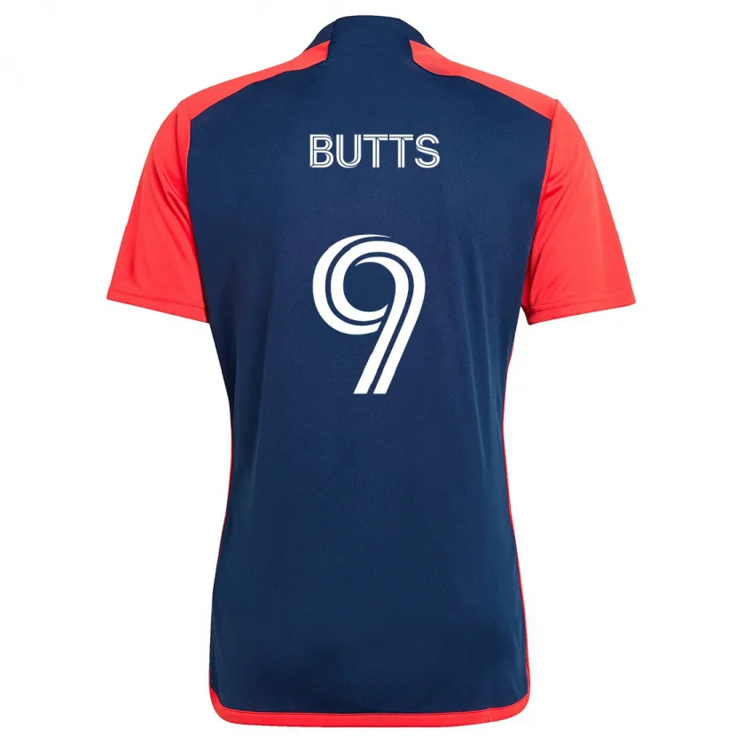 Danxen Kinder Liam Butts #9 Blau Rot Heimtrikot Trikot 2024/25 T-Shirt Schweiz