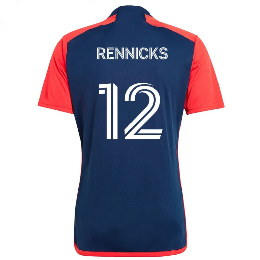 Danxen Kinder Justin Rennicks #12 Blau Rot Heimtrikot Trikot 2024/25 T-Shirt Schweiz