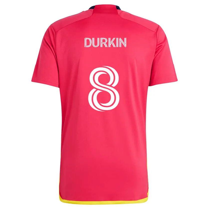 Danxen Kinder Chris Durkin #8 Rot Blau Heimtrikot Trikot 2024/25 T-Shirt Schweiz