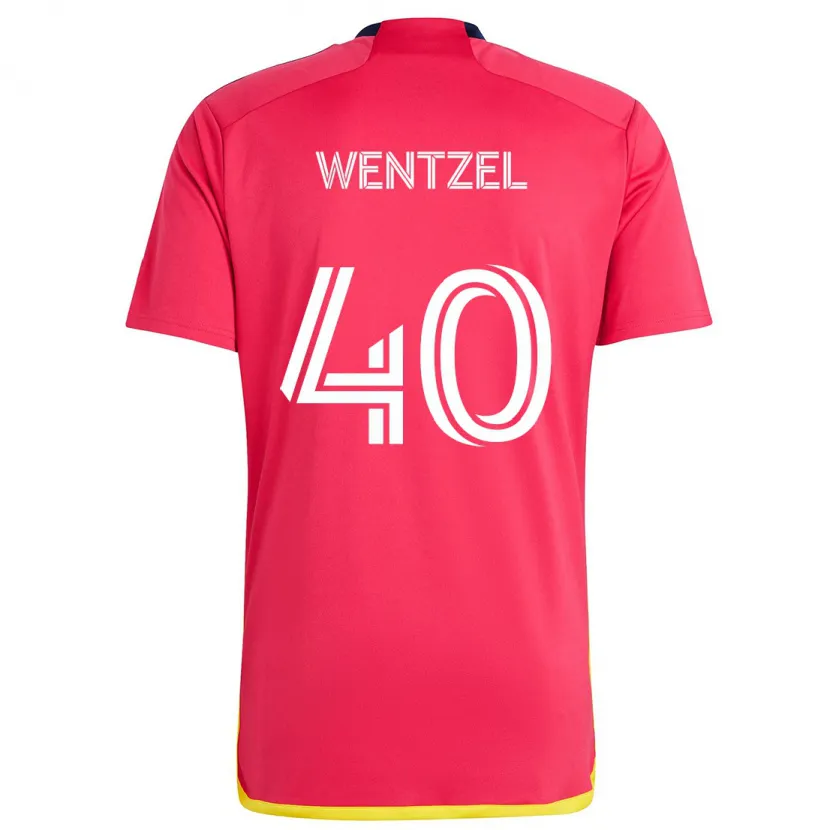 Danxen Kinder Michael Wentzel #40 Rot Blau Heimtrikot Trikot 2024/25 T-Shirt Schweiz