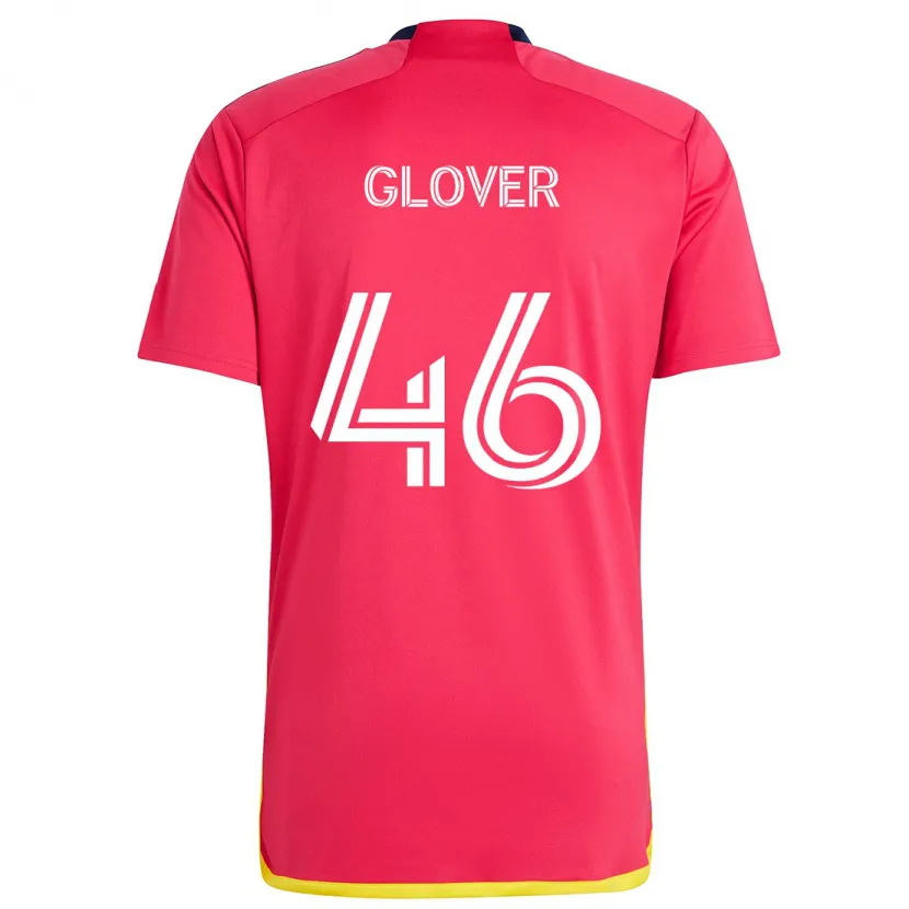 Danxen Kinder Caden Glover #46 Rot Blau Heimtrikot Trikot 2024/25 T-Shirt Schweiz