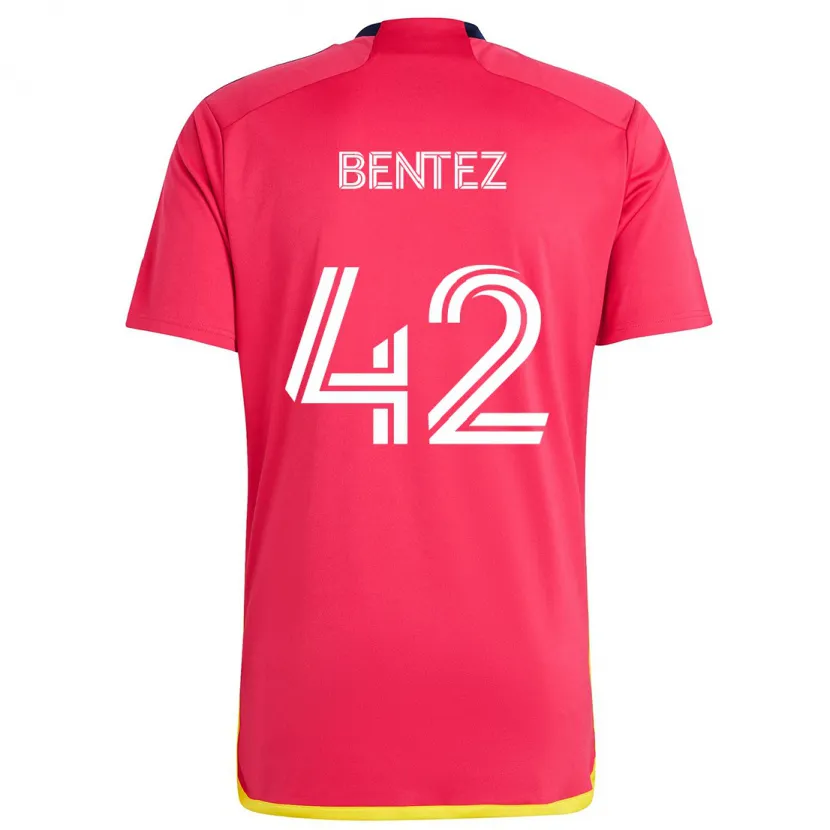 Danxen Kinder Óscar Benítez #42 Rot Blau Heimtrikot Trikot 2024/25 T-Shirt Schweiz