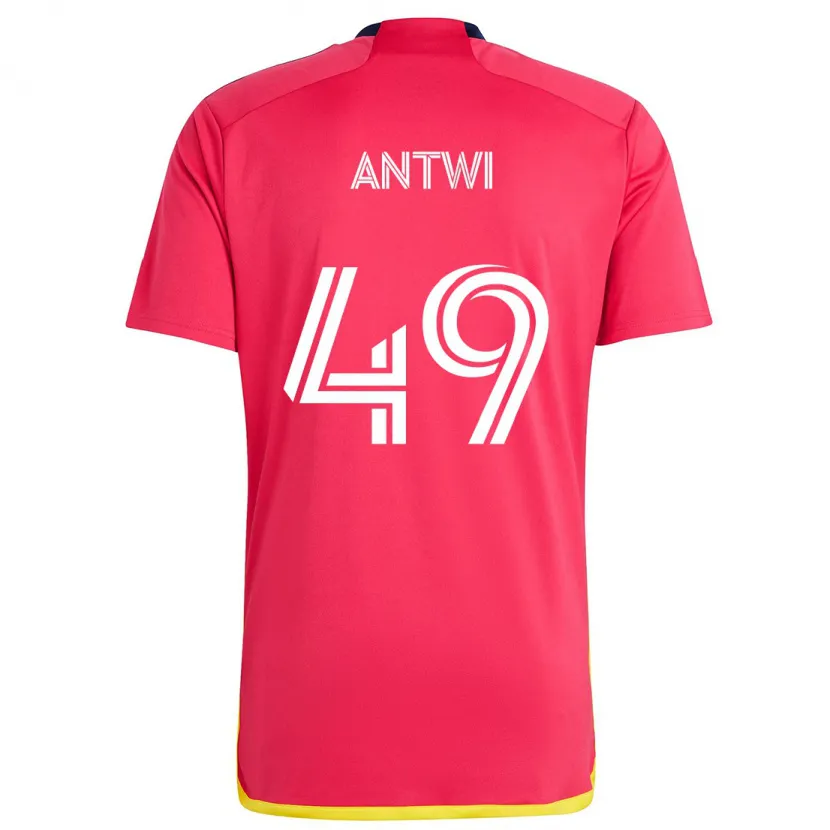 Danxen Kinder Seth Antwi #49 Rot Blau Heimtrikot Trikot 2024/25 T-Shirt Schweiz