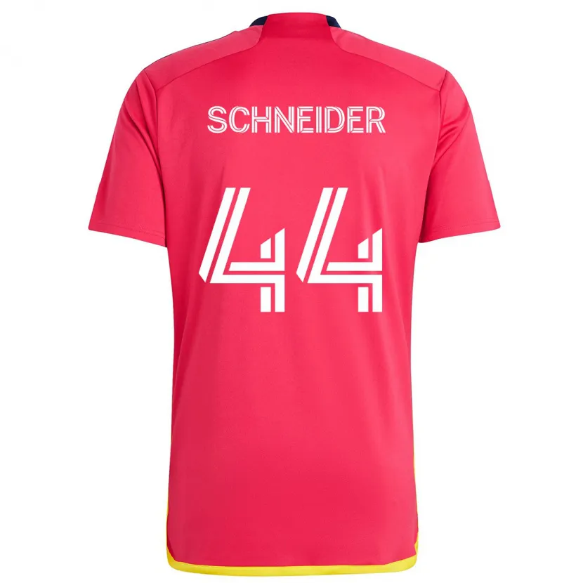 Danxen Kinder Max Schneider #44 Rot Blau Heimtrikot Trikot 2024/25 T-Shirt Schweiz