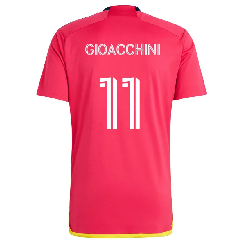 Danxen Kinder Nicholas Gioacchini #11 Rot Blau Heimtrikot Trikot 2024/25 T-Shirt Schweiz