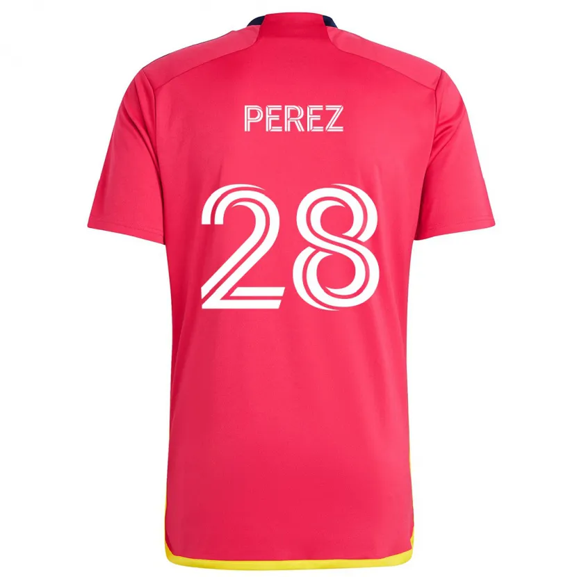 Danxen Kinder Miguel Perez #28 Rot Blau Heimtrikot Trikot 2024/25 T-Shirt Schweiz