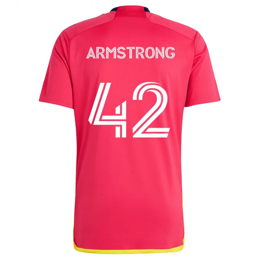 Danxen Kinder Ezra Armstrong #42 Rot Blau Heimtrikot Trikot 2024/25 T-Shirt Schweiz