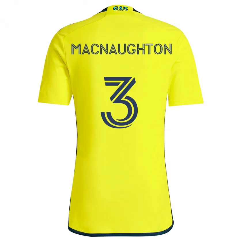 Danxen Kinder Lukas Macnaughton #3 Gelb Blau Heimtrikot Trikot 2024/25 T-Shirt Schweiz