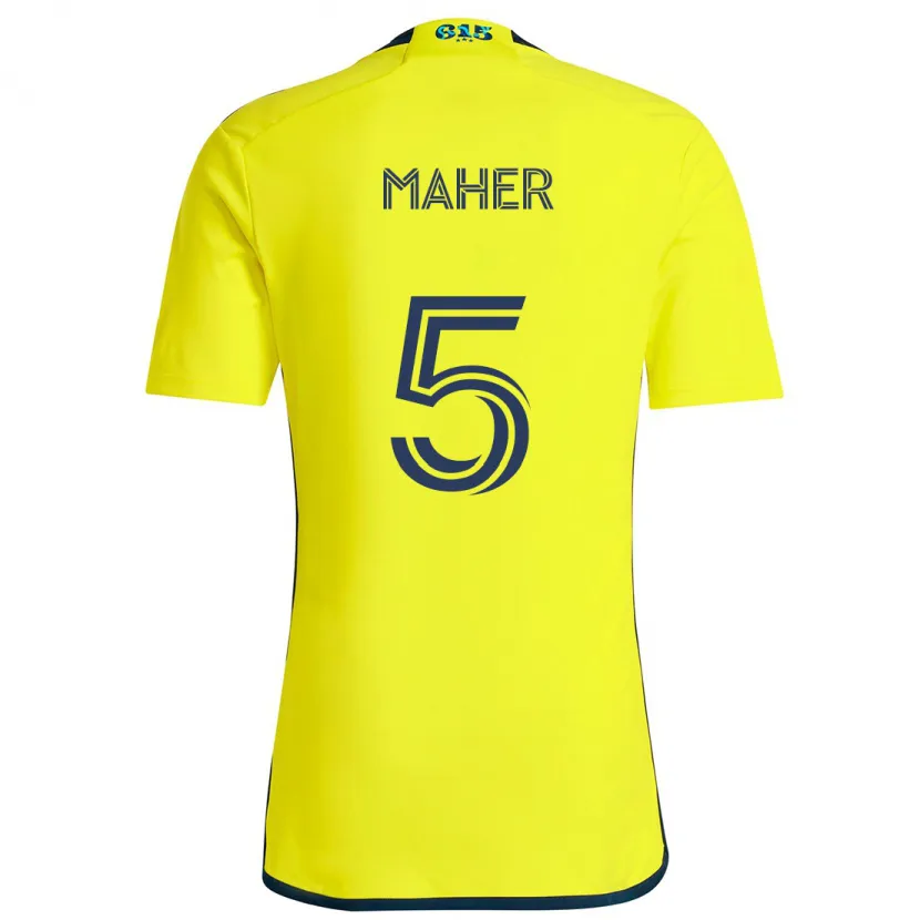 Danxen Kinder Jack Maher #5 Gelb Blau Heimtrikot Trikot 2024/25 T-Shirt Schweiz