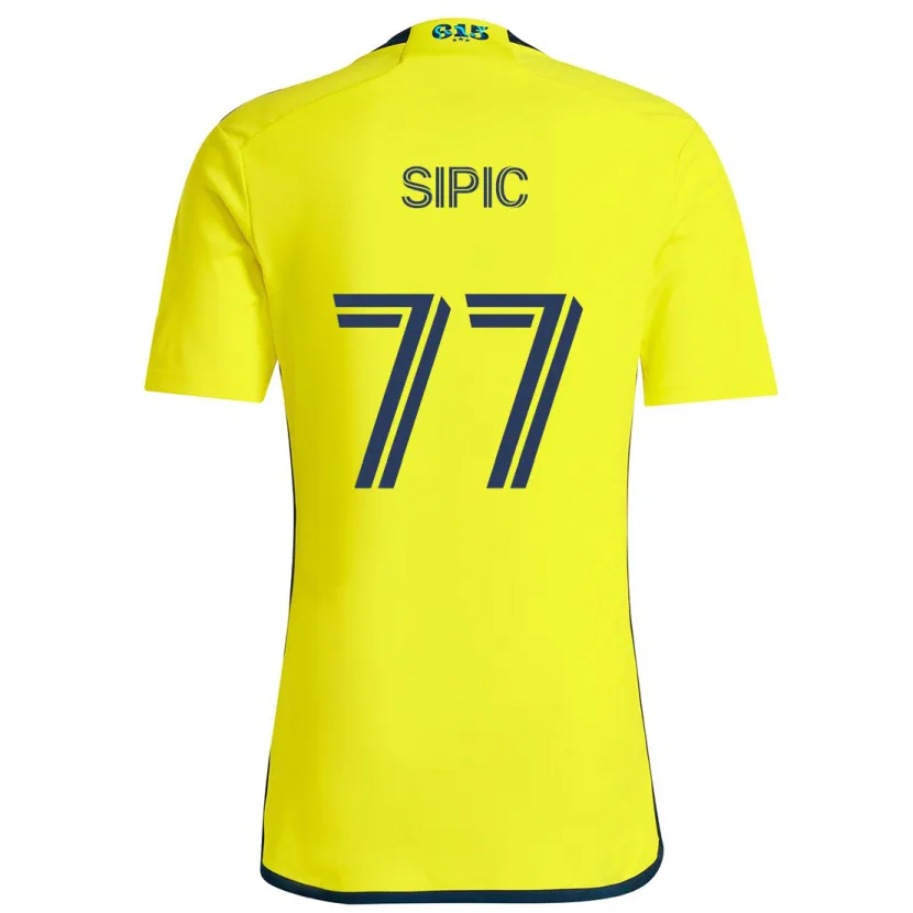 Danxen Kinder Adem Sipić #77 Gelb Blau Heimtrikot Trikot 2024/25 T-Shirt Schweiz