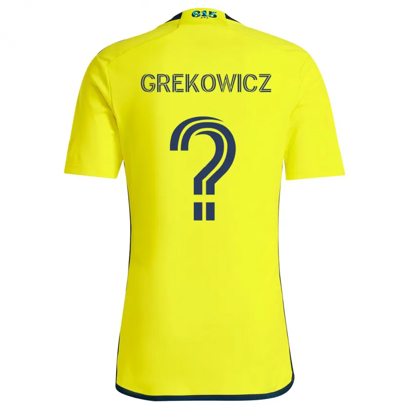 Danxen Kinder Jacob Grekowicz #0 Gelb Blau Heimtrikot Trikot 2024/25 T-Shirt Schweiz