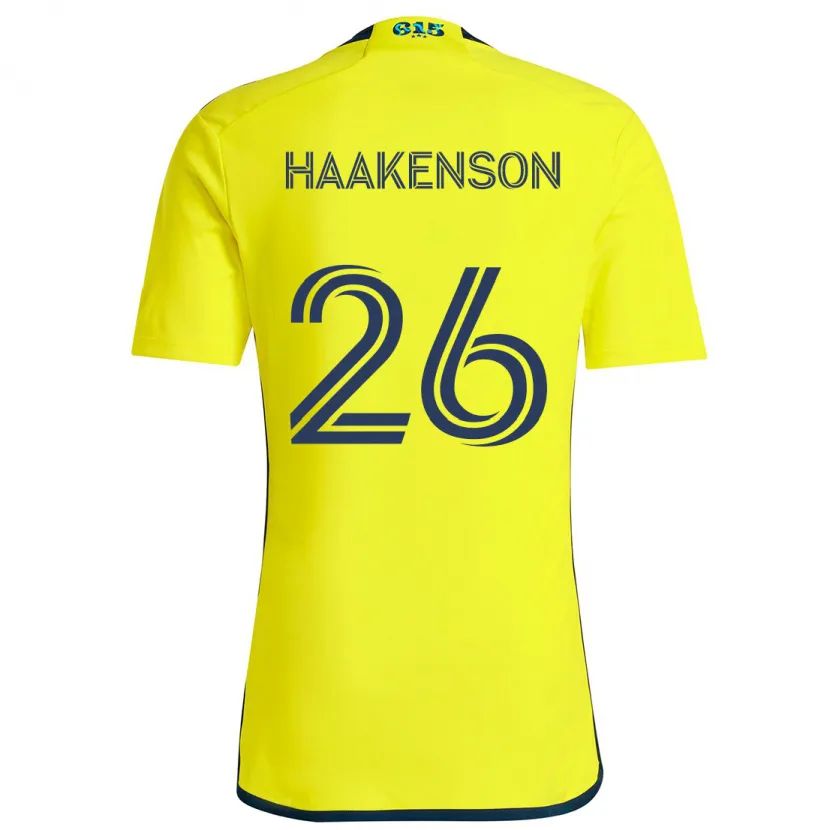 Danxen Kinder Luke Haakenson #26 Gelb Blau Heimtrikot Trikot 2024/25 T-Shirt Schweiz