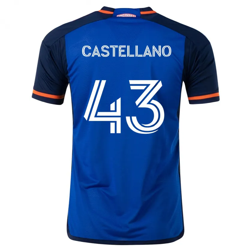 Danxen Kinder Jesús Castellano #43 Blau Weiss Heimtrikot Trikot 2024/25 T-Shirt Schweiz