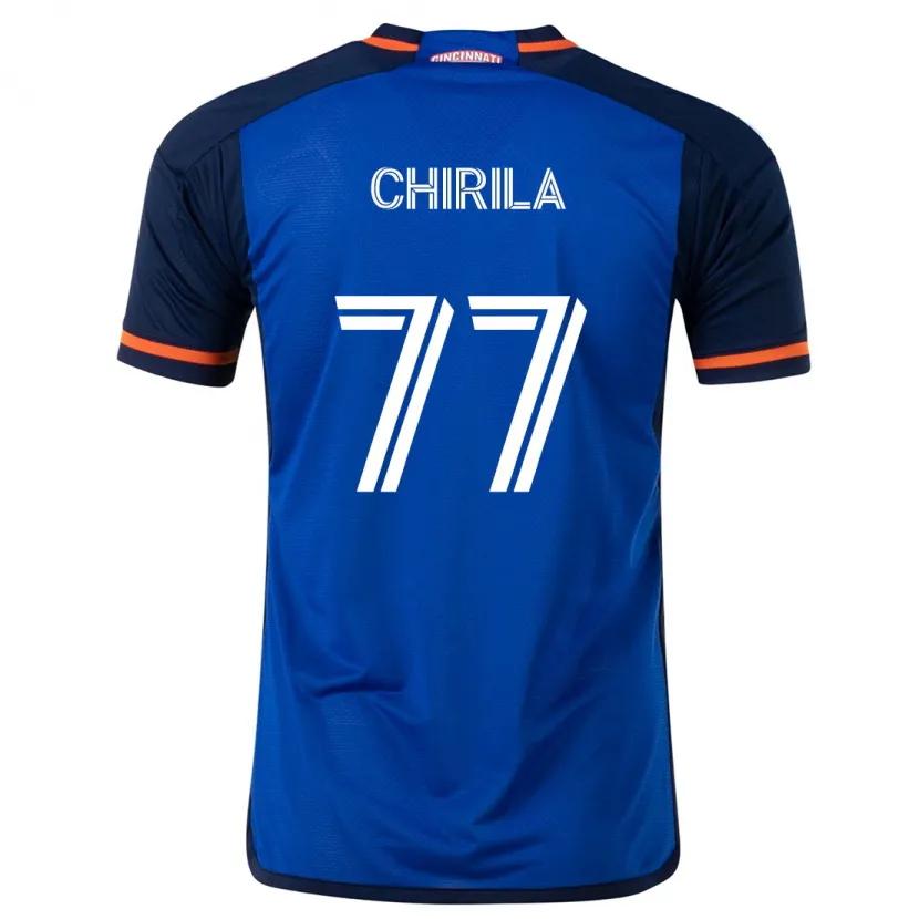 Danxen Kinder Stefan Chirila #77 Blau Weiss Heimtrikot Trikot 2024/25 T-Shirt Schweiz