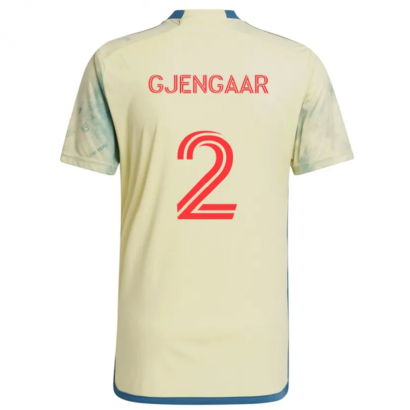 Danxen Kinder Dennis Gjengaar #2 Gelb Rot Blau Heimtrikot Trikot 2024/25 T-Shirt Schweiz