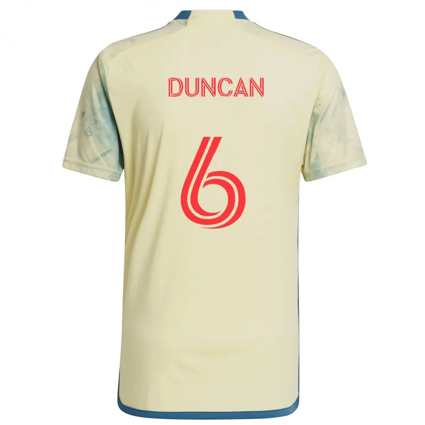 Danxen Kinder Kyle Duncan #6 Gelb Rot Blau Heimtrikot Trikot 2024/25 T-Shirt Schweiz