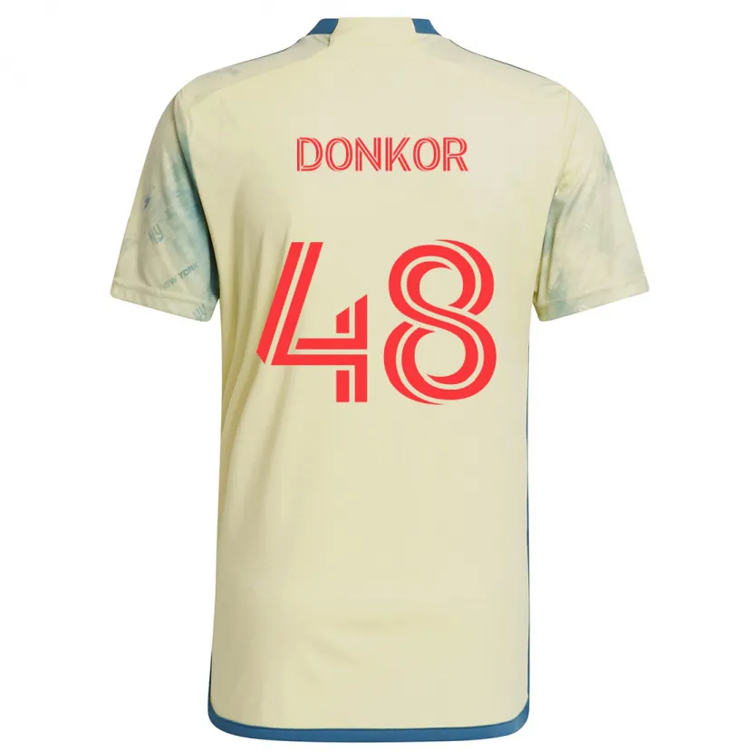 Danxen Kinder Ronald Donkor #48 Gelb Rot Blau Heimtrikot Trikot 2024/25 T-Shirt Schweiz