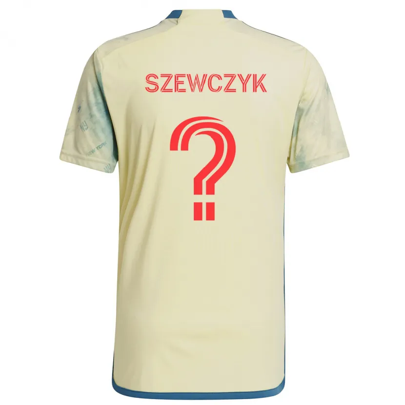 Danxen Kinder Tobias Szewczyk #0 Gelb Rot Blau Heimtrikot Trikot 2024/25 T-Shirt Schweiz