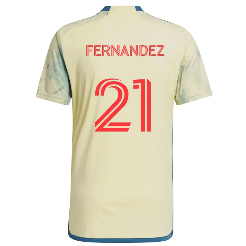 Danxen Kinder Omir Fernandez #21 Gelb Rot Blau Heimtrikot Trikot 2024/25 T-Shirt Schweiz