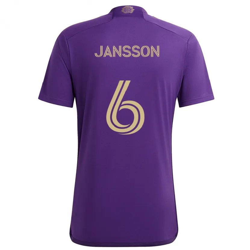 Danxen Kinder Robin Jansson #6 Lila Gelb Heimtrikot Trikot 2024/25 T-Shirt Schweiz