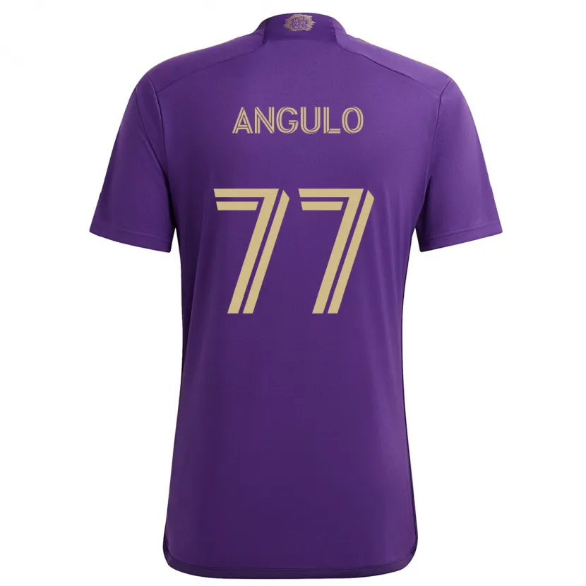 Danxen Kinder Iván Angulo #77 Lila Gelb Heimtrikot Trikot 2024/25 T-Shirt Schweiz