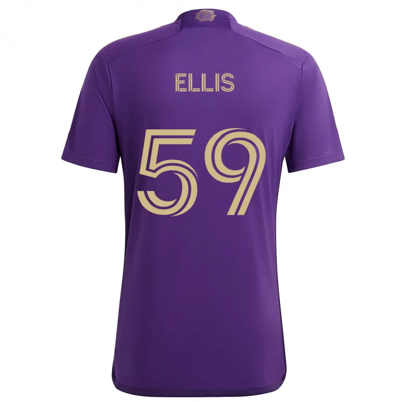 Danxen Kinder Justin Ellis #59 Lila Gelb Heimtrikot Trikot 2024/25 T-Shirt Schweiz