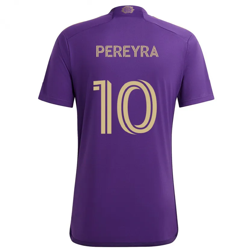 Danxen Kinder Mauricio Pereyra #10 Lila Gelb Heimtrikot Trikot 2024/25 T-Shirt Schweiz