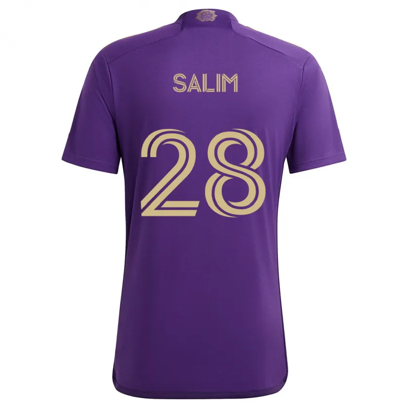 Danxen Kinder Abdi Salim #28 Lila Gelb Heimtrikot Trikot 2024/25 T-Shirt Schweiz