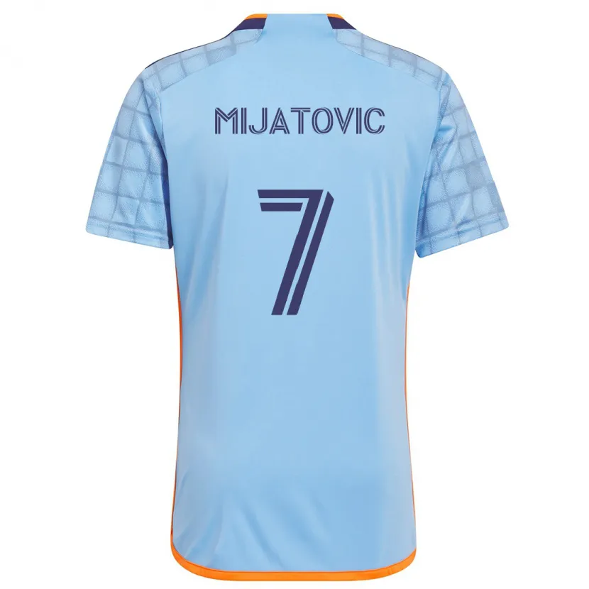 Danxen Kinder Jovan Mijatovic #7 Blau Orange Heimtrikot Trikot 2024/25 T-Shirt Schweiz