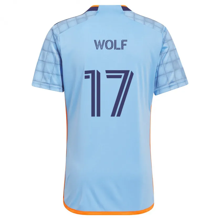 Danxen Kinder Hannes Wolf #17 Blau Orange Heimtrikot Trikot 2024/25 T-Shirt Schweiz