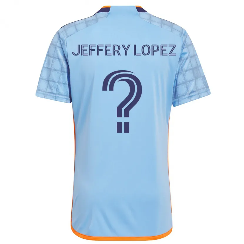 Danxen Kinder Jeffery López #0 Blau Orange Heimtrikot Trikot 2024/25 T-Shirt Schweiz