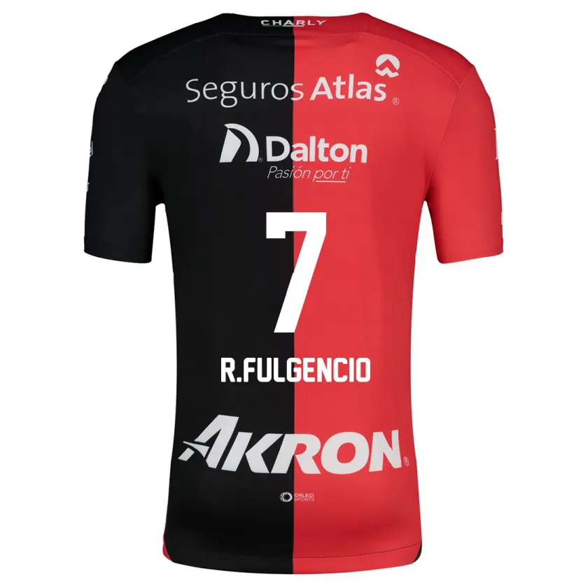 Danxen Kinder Raymundo Fulgencio #7 Rot Schwarz Heimtrikot Trikot 2024/25 T-Shirt Schweiz