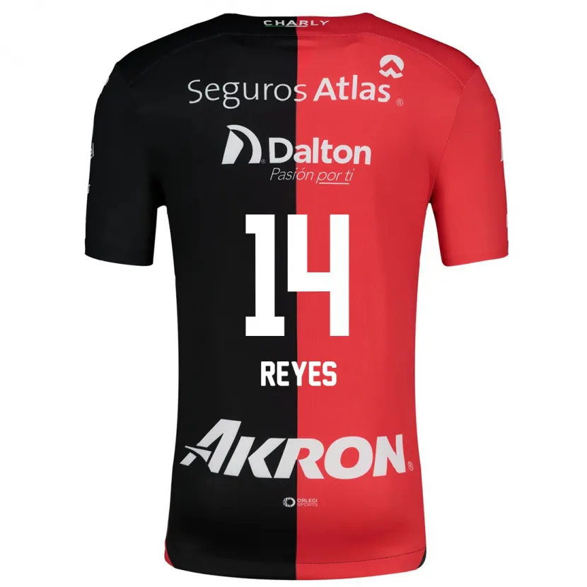 Danxen Kinder Luis Reyes #14 Rot Schwarz Heimtrikot Trikot 2024/25 T-Shirt Schweiz