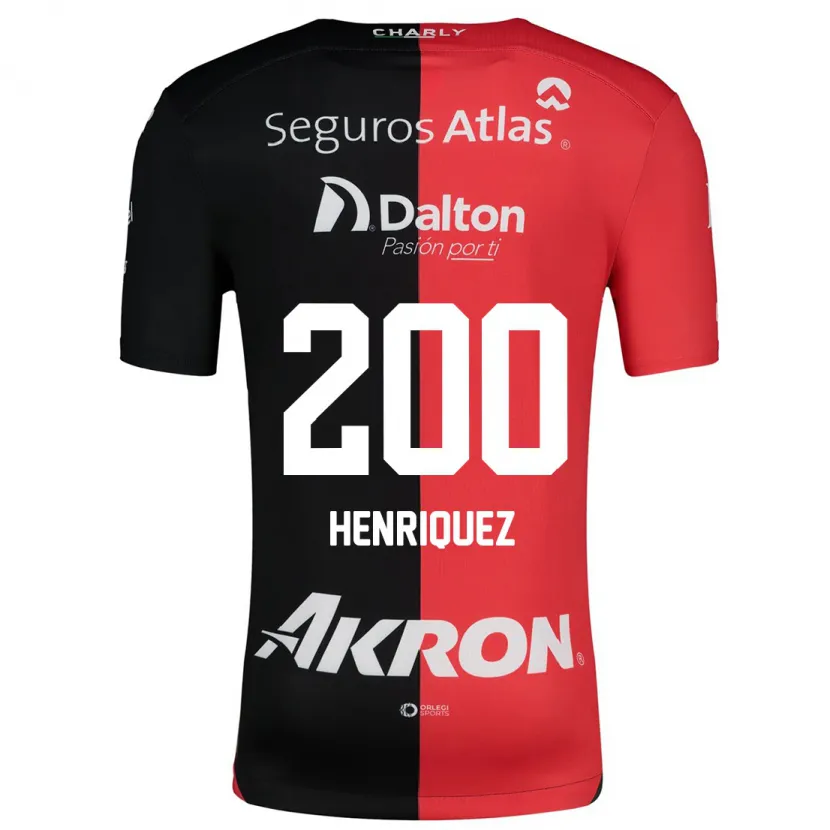 Danxen Kinder Carlos Henríquez #200 Rot Schwarz Heimtrikot Trikot 2024/25 T-Shirt Schweiz