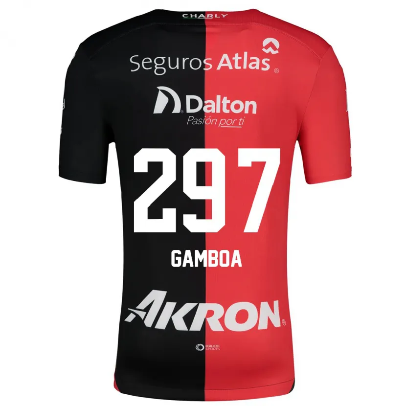 Danxen Kinder Luis Gamboa #297 Rot Schwarz Heimtrikot Trikot 2024/25 T-Shirt Schweiz