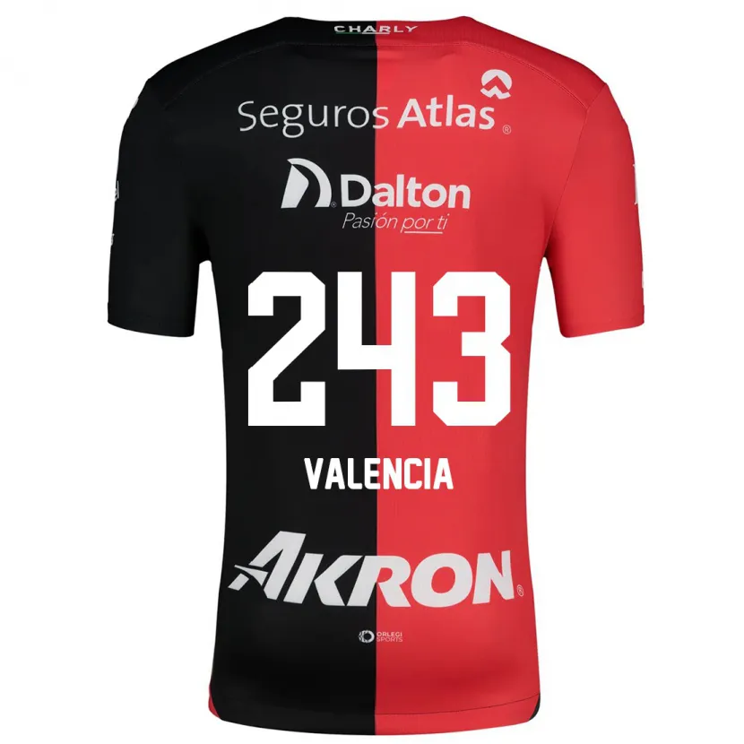 Danxen Kinder Luis Valencia #243 Rot Schwarz Heimtrikot Trikot 2024/25 T-Shirt Schweiz