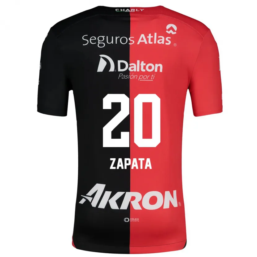 Danxen Kinder Juan Zapata #20 Rot Schwarz Heimtrikot Trikot 2024/25 T-Shirt Schweiz