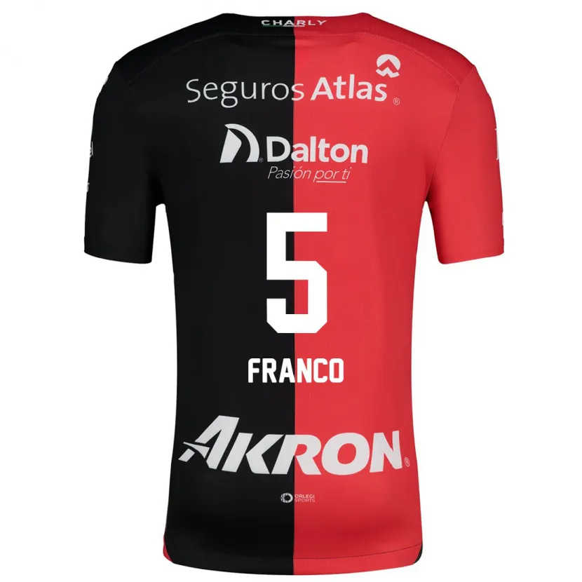 Danxen Kinder Alejandra Franco #5 Rot Schwarz Heimtrikot Trikot 2024/25 T-Shirt Schweiz