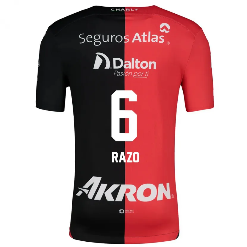 Danxen Kinder Valeria Razo #6 Rot Schwarz Heimtrikot Trikot 2024/25 T-Shirt Schweiz