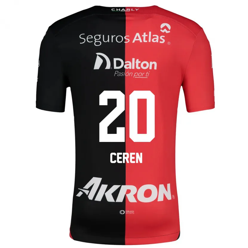 Danxen Kinder Brenda Cerén #20 Rot Schwarz Heimtrikot Trikot 2024/25 T-Shirt Schweiz