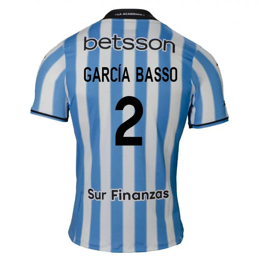 Danxen Kinder Agustín García Basso #2 Blau Weiß Schwarz Heimtrikot Trikot 2024/25 T-Shirt Schweiz