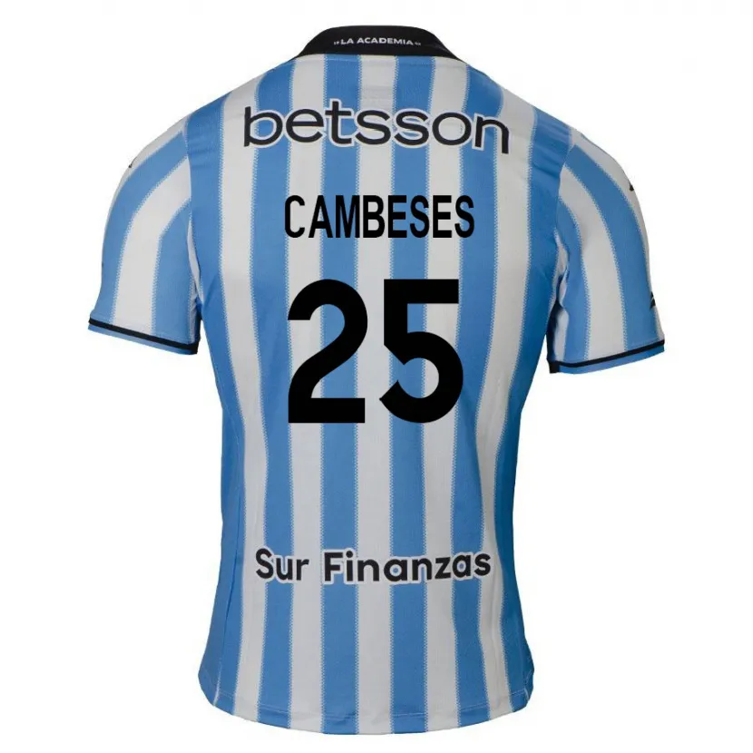 Danxen Kinder Facundo Cambeses #25 Blau Weiß Schwarz Heimtrikot Trikot 2024/25 T-Shirt Schweiz