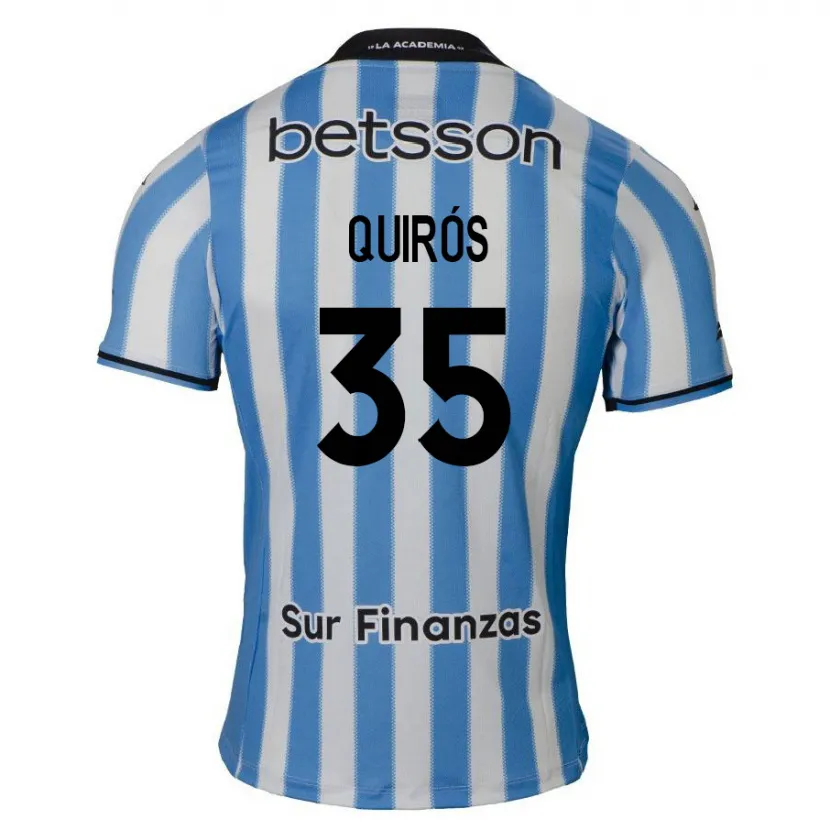 Danxen Kinder Santiago Quirós #35 Blau Weiß Schwarz Heimtrikot Trikot 2024/25 T-Shirt Schweiz