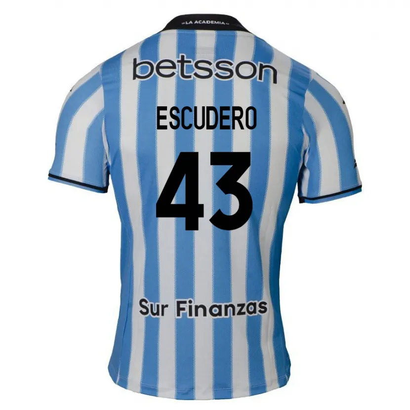 Danxen Kinder Gonzalo Escudero #43 Blau Weiß Schwarz Heimtrikot Trikot 2024/25 T-Shirt Schweiz