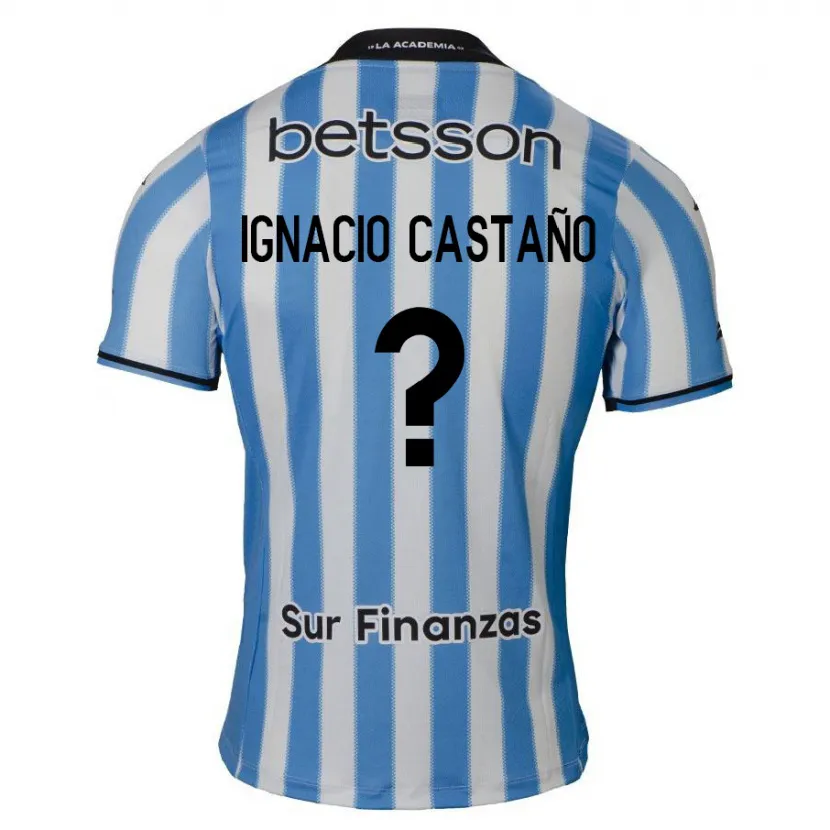 Danxen Kinder Juan Ignacio Castaño #0 Blau Weiß Schwarz Heimtrikot Trikot 2024/25 T-Shirt Schweiz