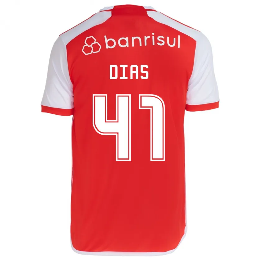 Danxen Kinder Matheus Dias #41 Rot-Weiss Heimtrikot Trikot 2024/25 T-Shirt Schweiz