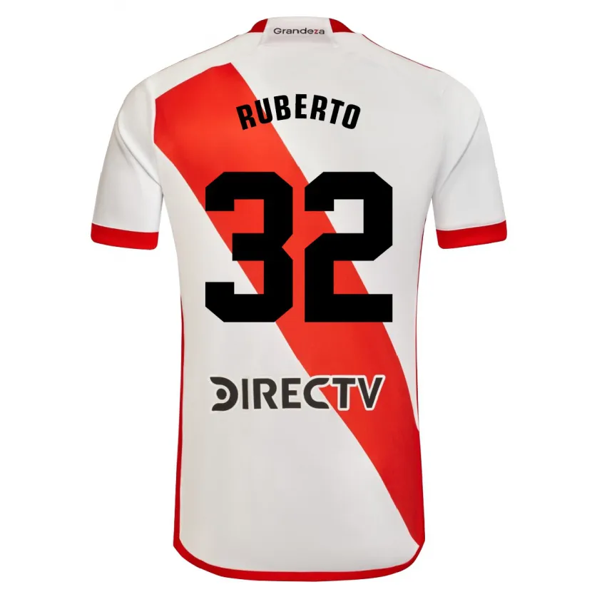 Danxen Kinder Agustín Ruberto #32 Weiß Rot Heimtrikot Trikot 2024/25 T-Shirt Schweiz