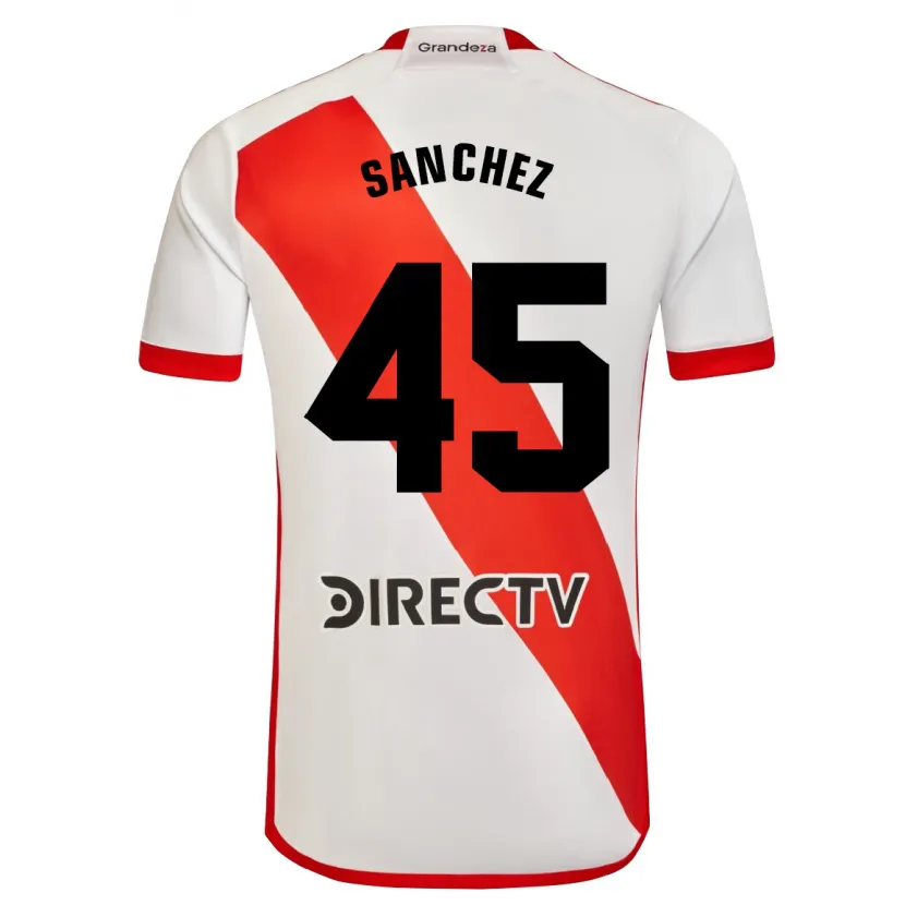 Danxen Kinder Sebastián Sánchez #45 Weiß Rot Heimtrikot Trikot 2024/25 T-Shirt Schweiz